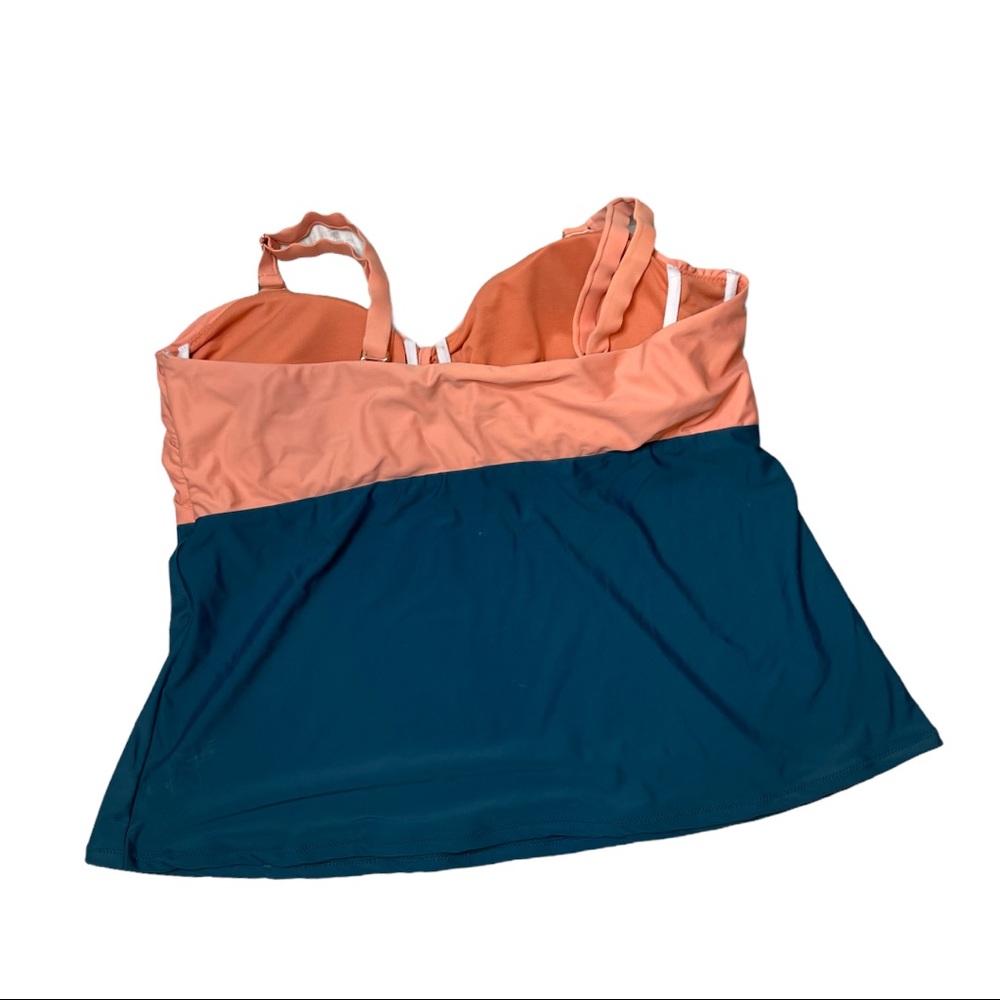 Raisins Curve Color Block Tankini Top Size 24w - image 3